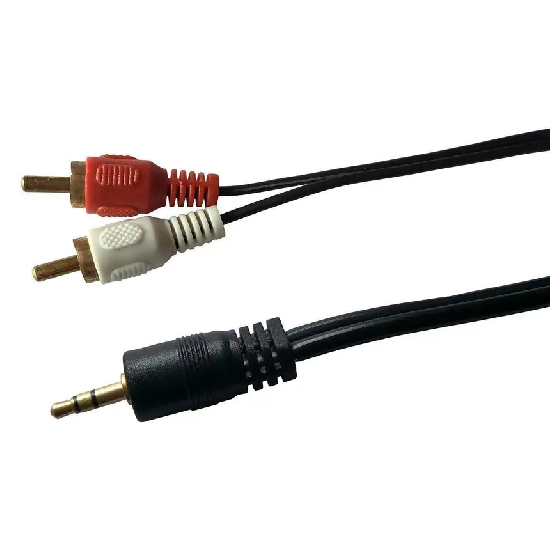 Ranz TV-out Cable Stereo to RCA  (Black, For TV, 1.5)
